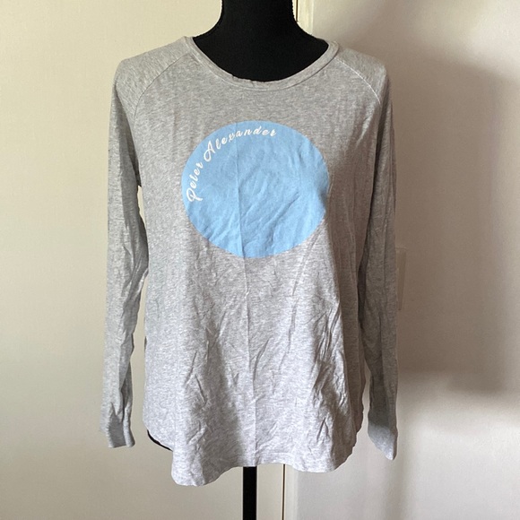 Peter Alexander Other - Peter Alexander Gray Longsleeve Top Large Stretch Cotton Pre Owned EC